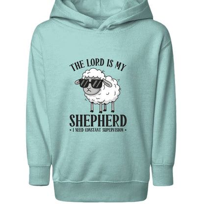 The Lord Is My Shepherd I Need Constant Supervision Toddler Christian Pullover Hooded Sweatshirt - ClaimedbyGodDesigns