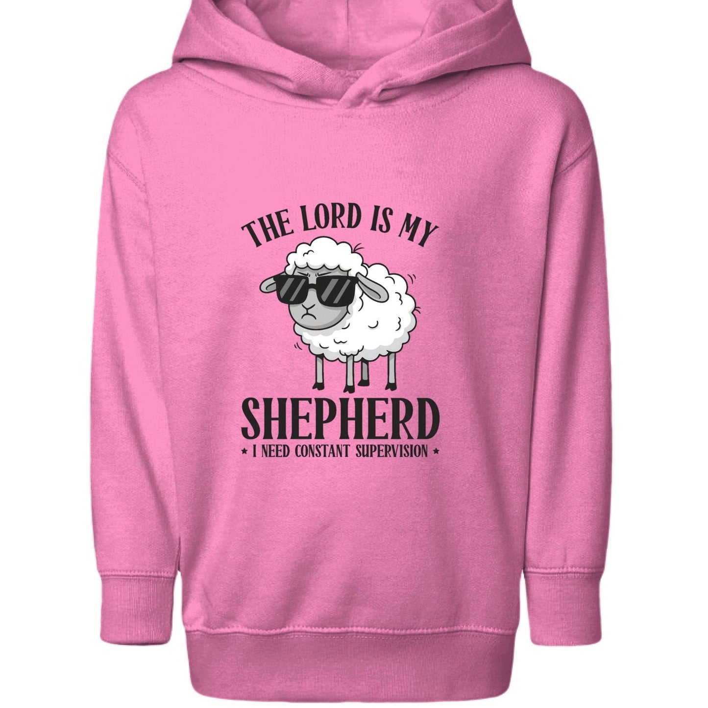 The Lord Is My Shepherd I Need Constant Supervision Toddler Christian Pullover Hooded Sweatshirt - ClaimedbyGodDesigns
