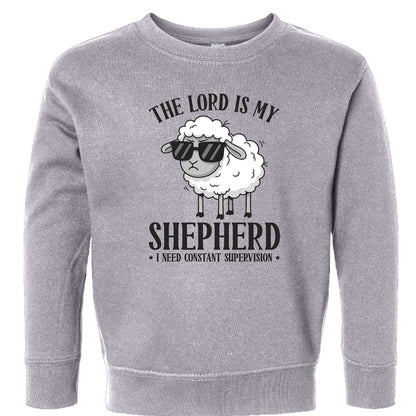 The Lord Is My Shepherd Toddler Christian Pullover Sweatshirt - ClaimedbyGodDesigns
