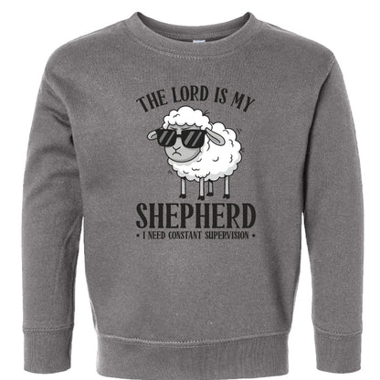 The Lord Is My Shepherd Toddler Christian Pullover Sweatshirt - ClaimedbyGodDesigns