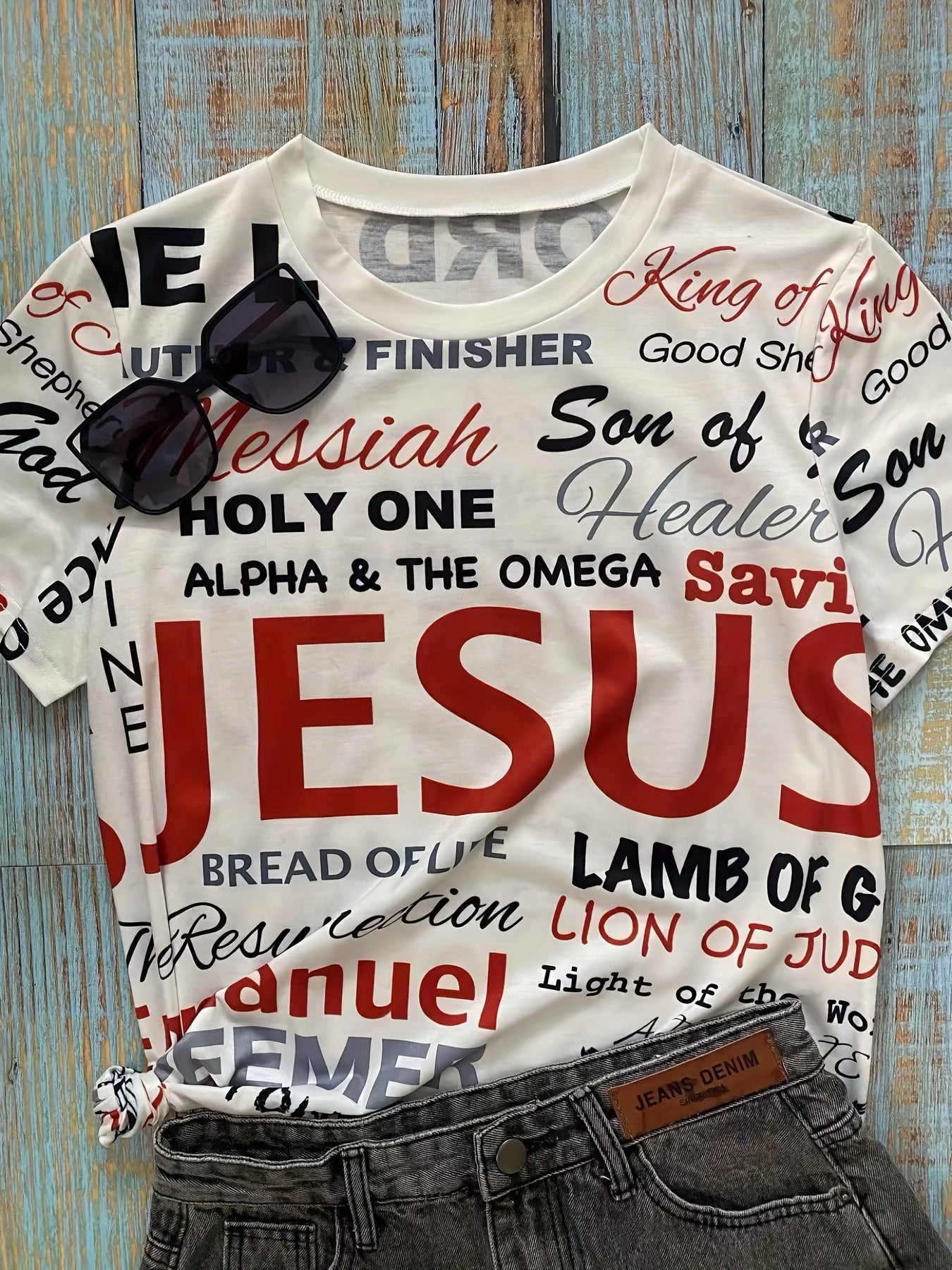 The Names Of Jesus Women's Christian T-shirt - ClaimedbyGodDesigns