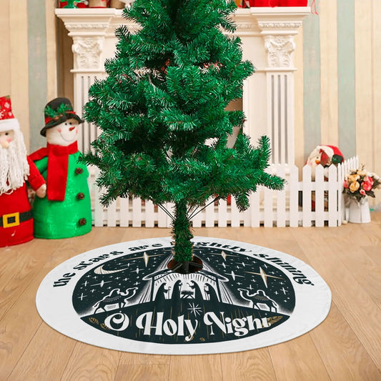 The Stars Are Bright And Shining Christian Christmas Tree Skirt - ClaimedbyGodDesigns