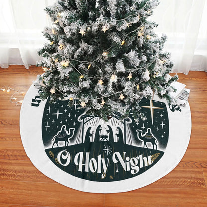 The Stars Are Bright And Shining Christian Christmas Tree Skirt - ClaimedbyGodDesigns