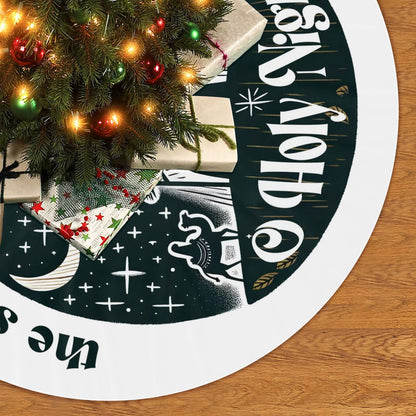 The Stars Are Bright And Shining Christian Christmas Tree Skirt - ClaimedbyGodDesigns