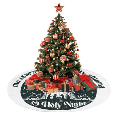 The Stars Are Bright And Shining Christian Christmas Tree Skirt - ClaimedbyGodDesigns
