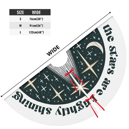 The Stars Are Bright And Shining Christian Christmas Tree Skirt - ClaimedbyGodDesigns
