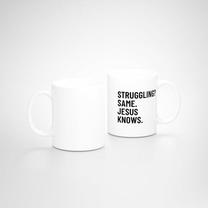 The Struggle Is Real But So Is My Jesus – Christian Starter Gift Set | Sweatshirt, Mug, Candle, Tea & Matches | Faith, Humor & Encouragement Gift Box - ClaimedbyGodDesigns
