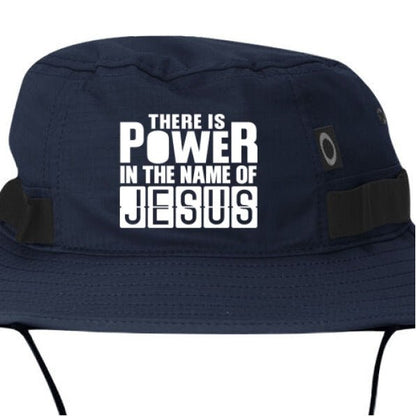 There Is Power In His Name Adult Christian Bucket Hat - ClaimedbyGodDesigns