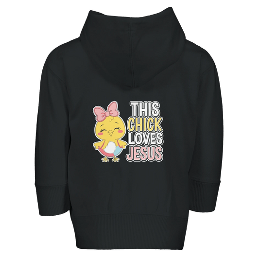 This Chick Christian Toddler Zip Fleece Hooded Sweatshirt - ClaimedbyGodDesigns