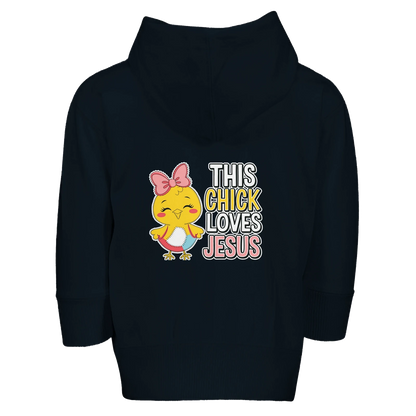 This Chick Christian Toddler Zip Fleece Hooded Sweatshirt - ClaimedbyGodDesigns