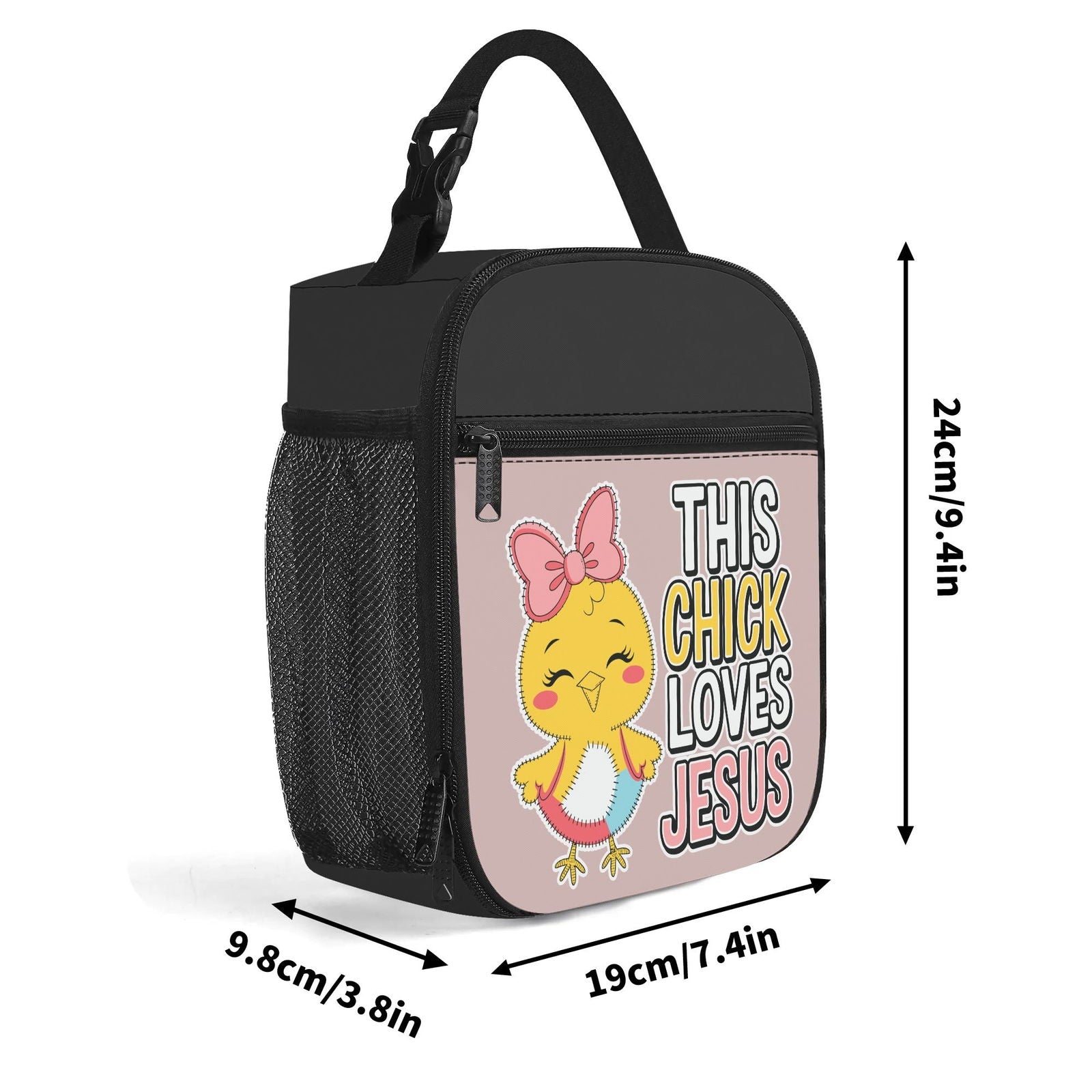 This Chick Loves Him Insulated Christian Lunch Box for Kids - ClaimedbyGodDesigns
