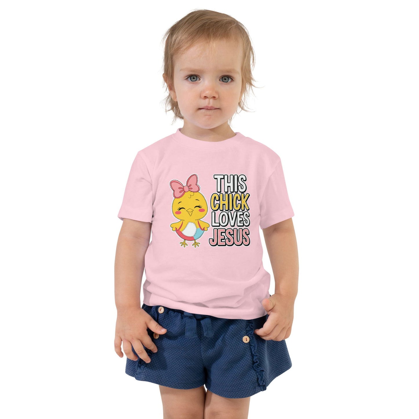 This Chick Loves  Christian Toddler Short Sleeve T-shirt - ClaimedbyGodDesigns