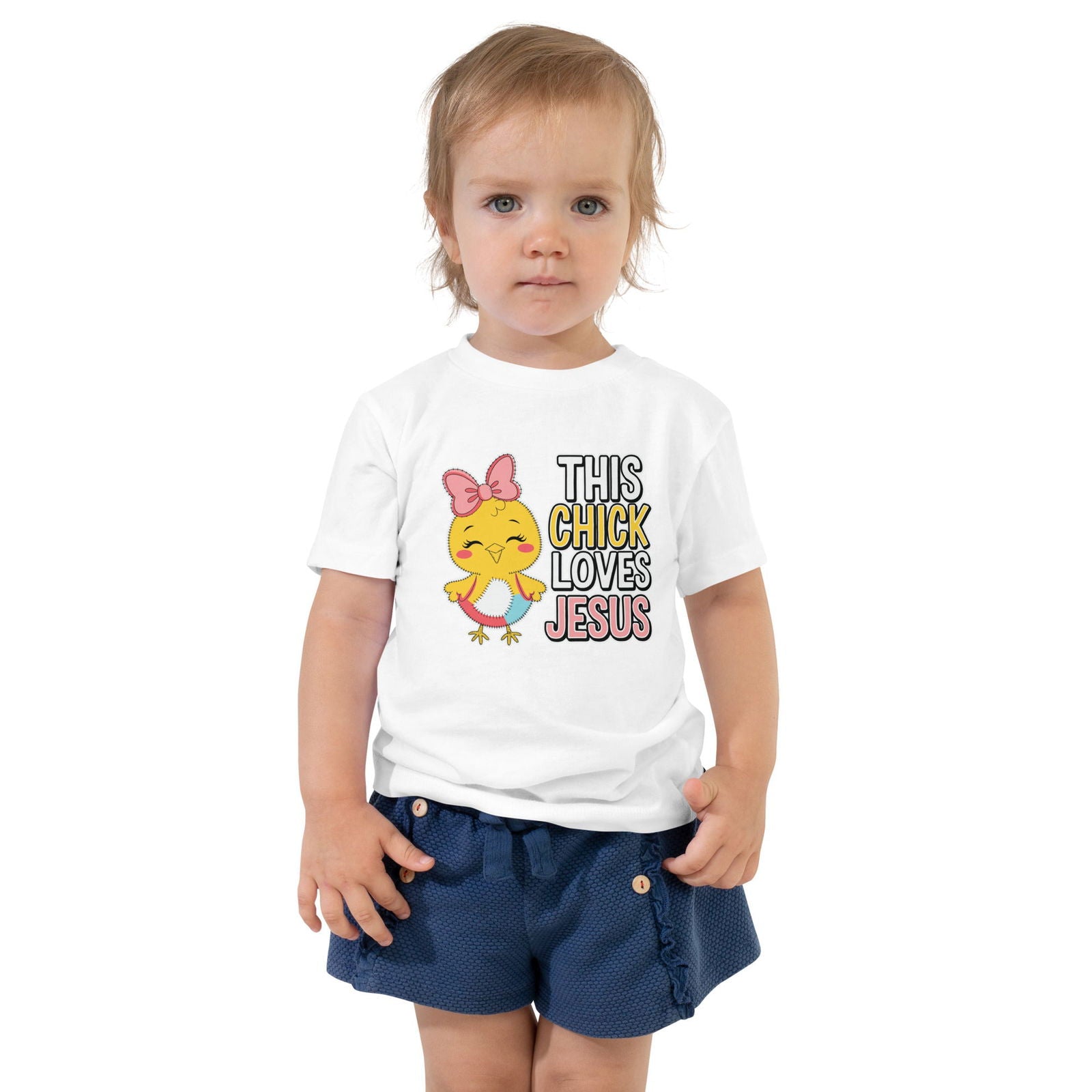 This Chick Loves  Christian Toddler Short Sleeve T-shirt - ClaimedbyGodDesigns