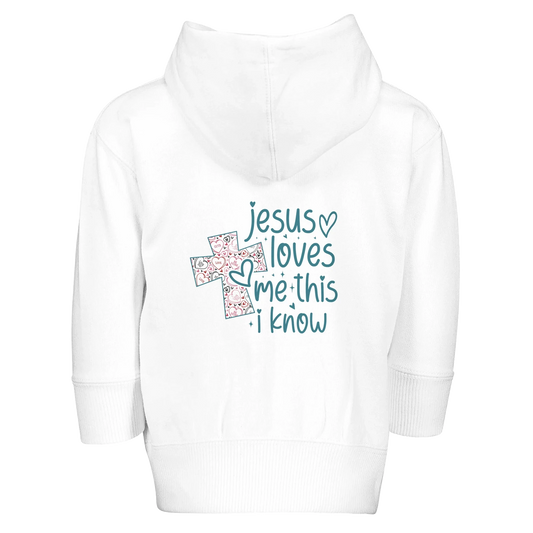 This I Know Christian Toddler Zip Fleece Hooded Sweatshirt - ClaimedbyGodDesigns