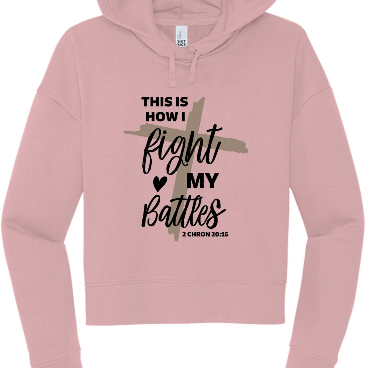 This Is How I Fight My Battles Women's Cropped Hooded Pullover Sweatshirt - ClaimedbyGodDesigns