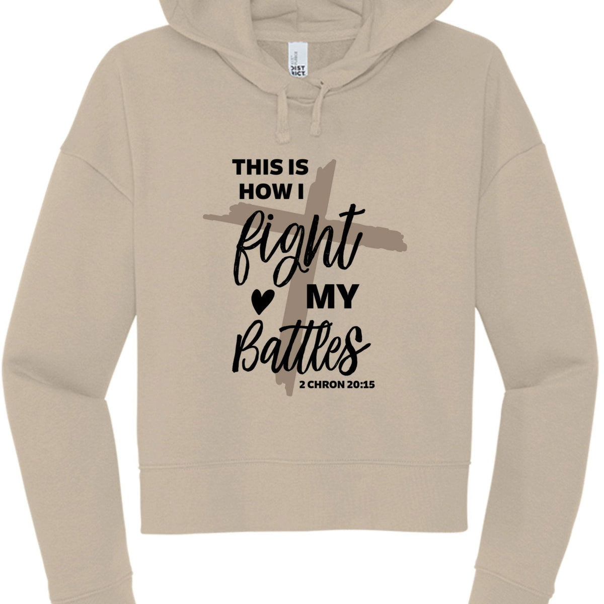 This Is How I Fight My Battles Women's Cropped Hooded Pullover Sweatshirt - ClaimedbyGodDesigns