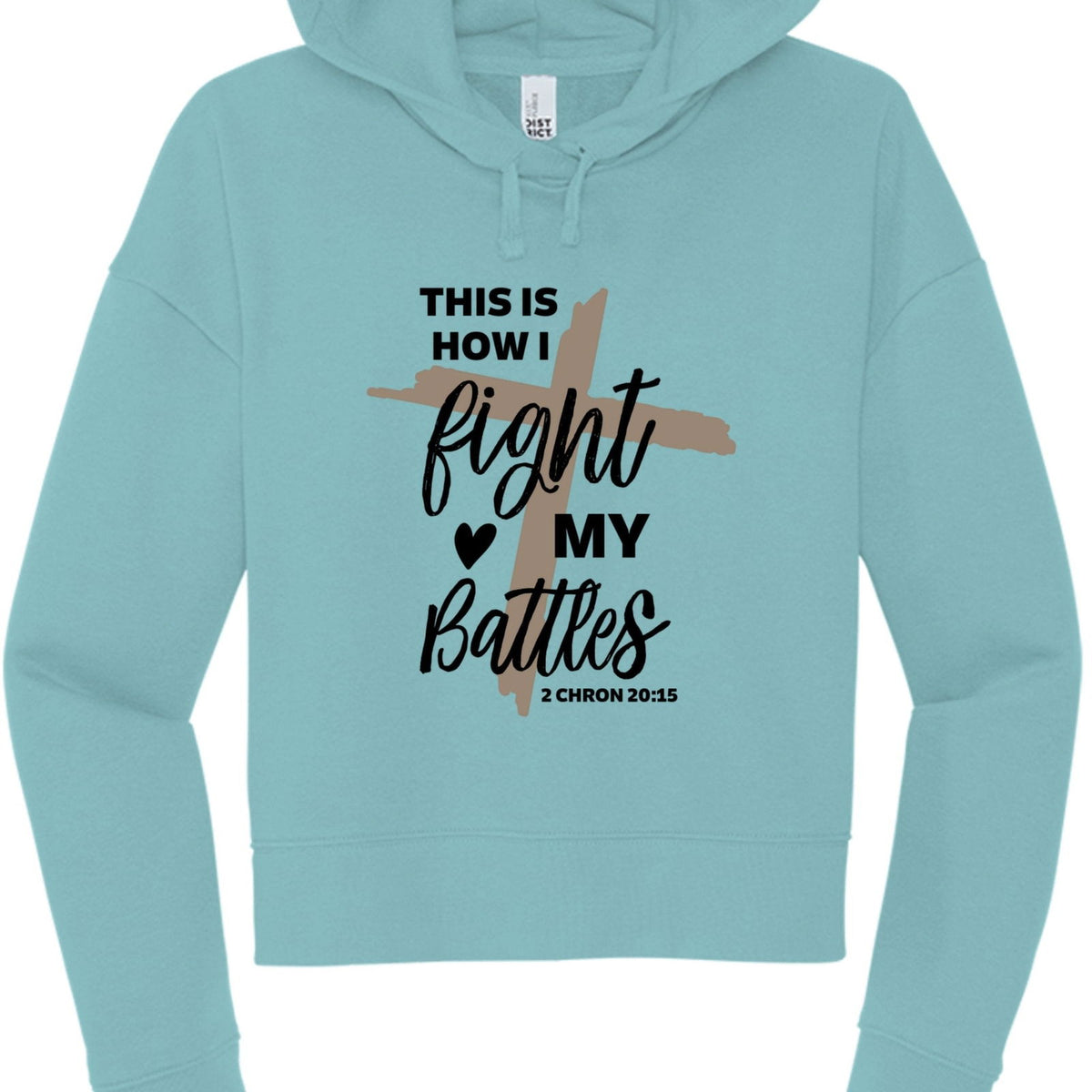 This Is How I Fight My Battles Women's Cropped Hooded Pullover Sweatshirt - ClaimedbyGodDesigns
