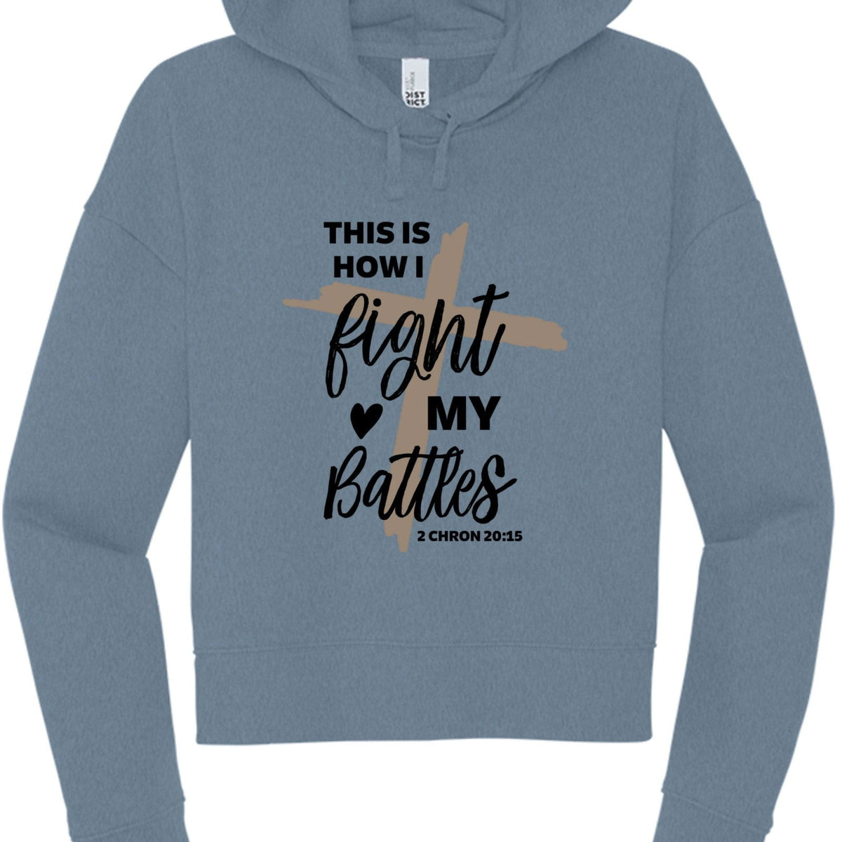This Is How I Fight My Battles Women's Cropped Hooded Pullover Sweatshirt - ClaimedbyGodDesigns