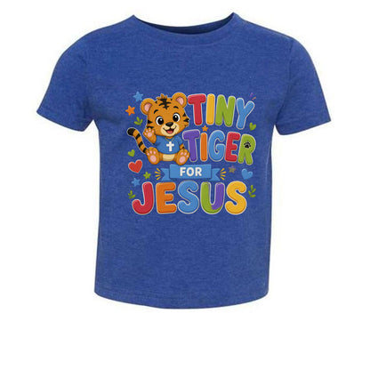 Tiny Tiger For Jesus Toddler Christian T-shirt - ClaimedbyGodDesigns