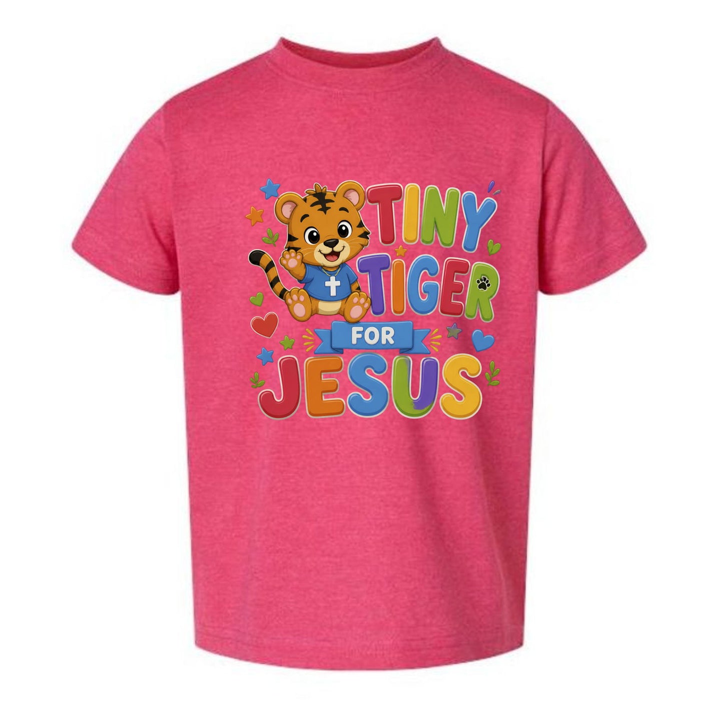 Tiny Tiger For Jesus Toddler Christian T-shirt - ClaimedbyGodDesigns
