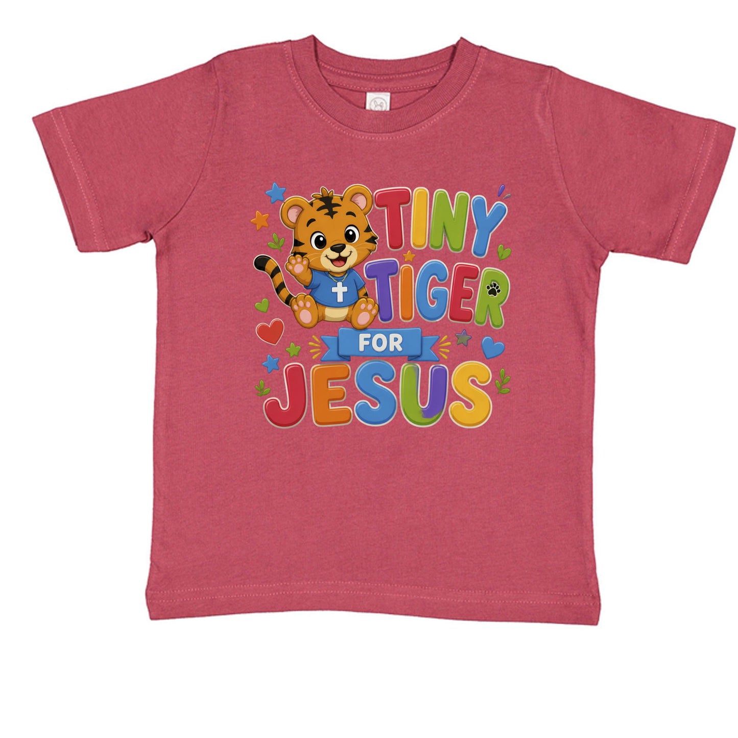 Tiny Tiger For Jesus Toddler Christian T-shirt - ClaimedbyGodDesigns