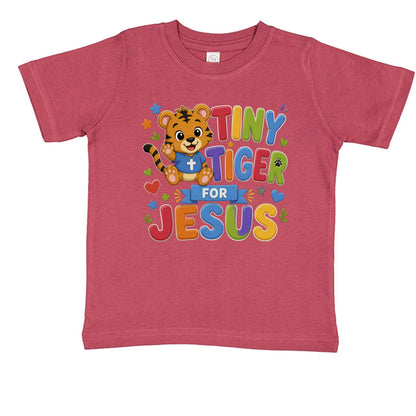 Tiny Tiger For Jesus Toddler Christian T-shirt - ClaimedbyGodDesigns