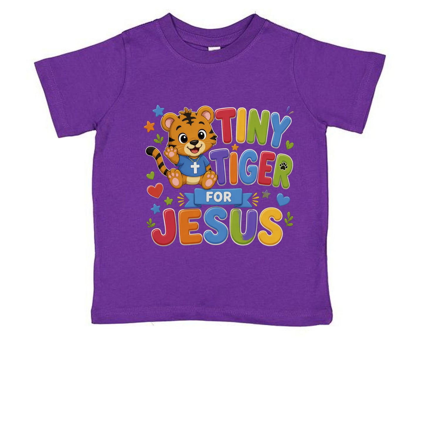 Tiny Tiger For Jesus Toddler Christian T-shirt - ClaimedbyGodDesigns