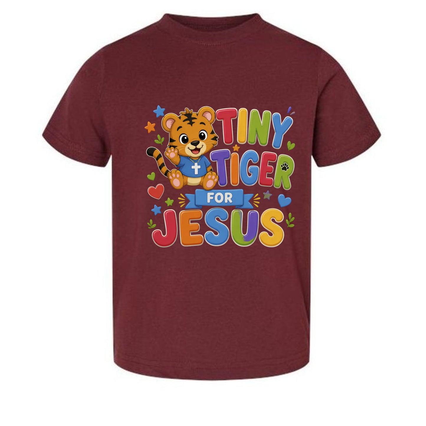Tiny Tiger For Jesus Toddler Christian T-shirt - ClaimedbyGodDesigns