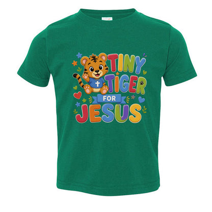 Tiny Tiger For Jesus Toddler Christian T-shirt - ClaimedbyGodDesigns