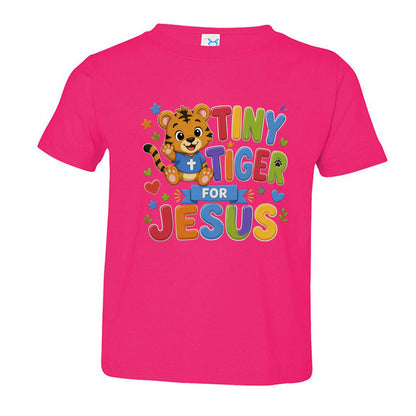 Tiny Tiger For Jesus Toddler Christian T-shirt - ClaimedbyGodDesigns