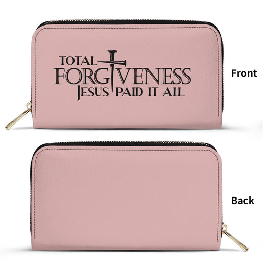 Total Forgiveness Jesus Paid It All PU Leather Women's Christian Wallet - ClaimedbyGodDesigns