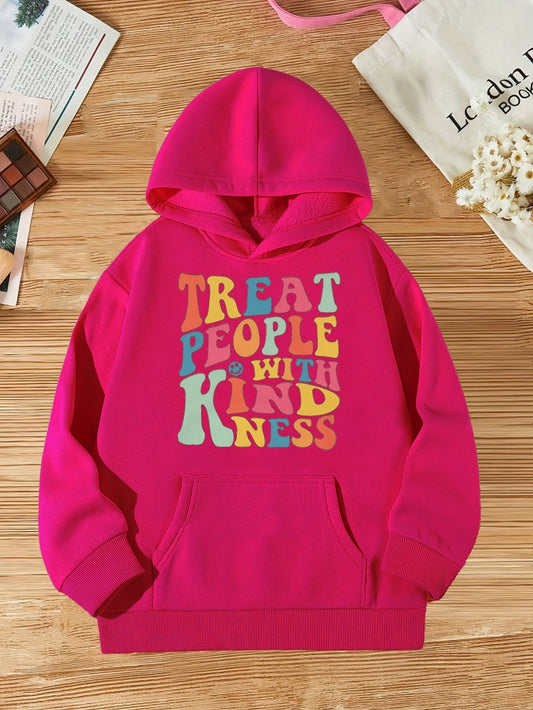 Treat People With Kindness Youth Christian Pullover Hooded Sweatshirt - ClaimedbyGodDesigns