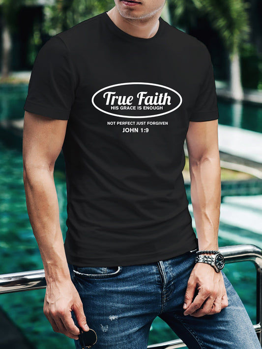 True Faith Men's Christian T-shirt - ClaimedbyGodDesigns