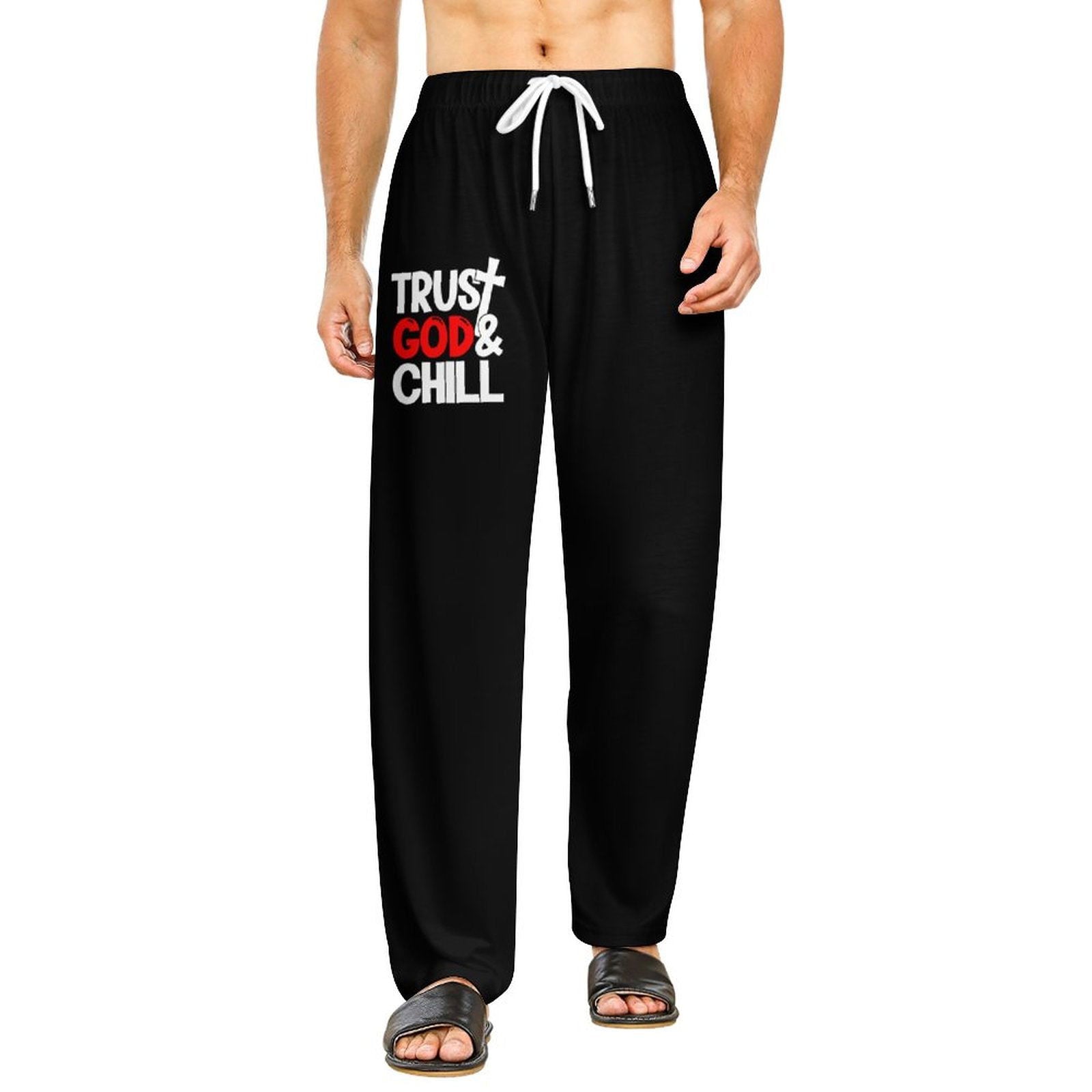 Trust God And Chill Men's Christian Pajama Pants - ClaimedbyGodDesigns