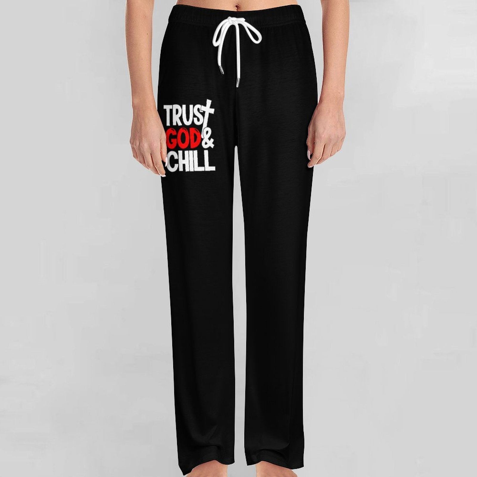 Trust God And Chill Men's Christian Pajama Pants - ClaimedbyGodDesigns