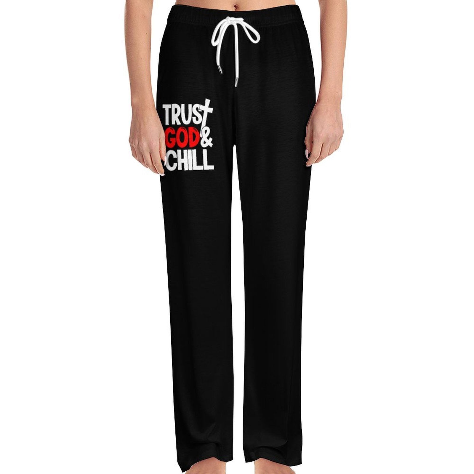 Trust God And Chill Men's Christian Pajama Pants - ClaimedbyGodDesigns