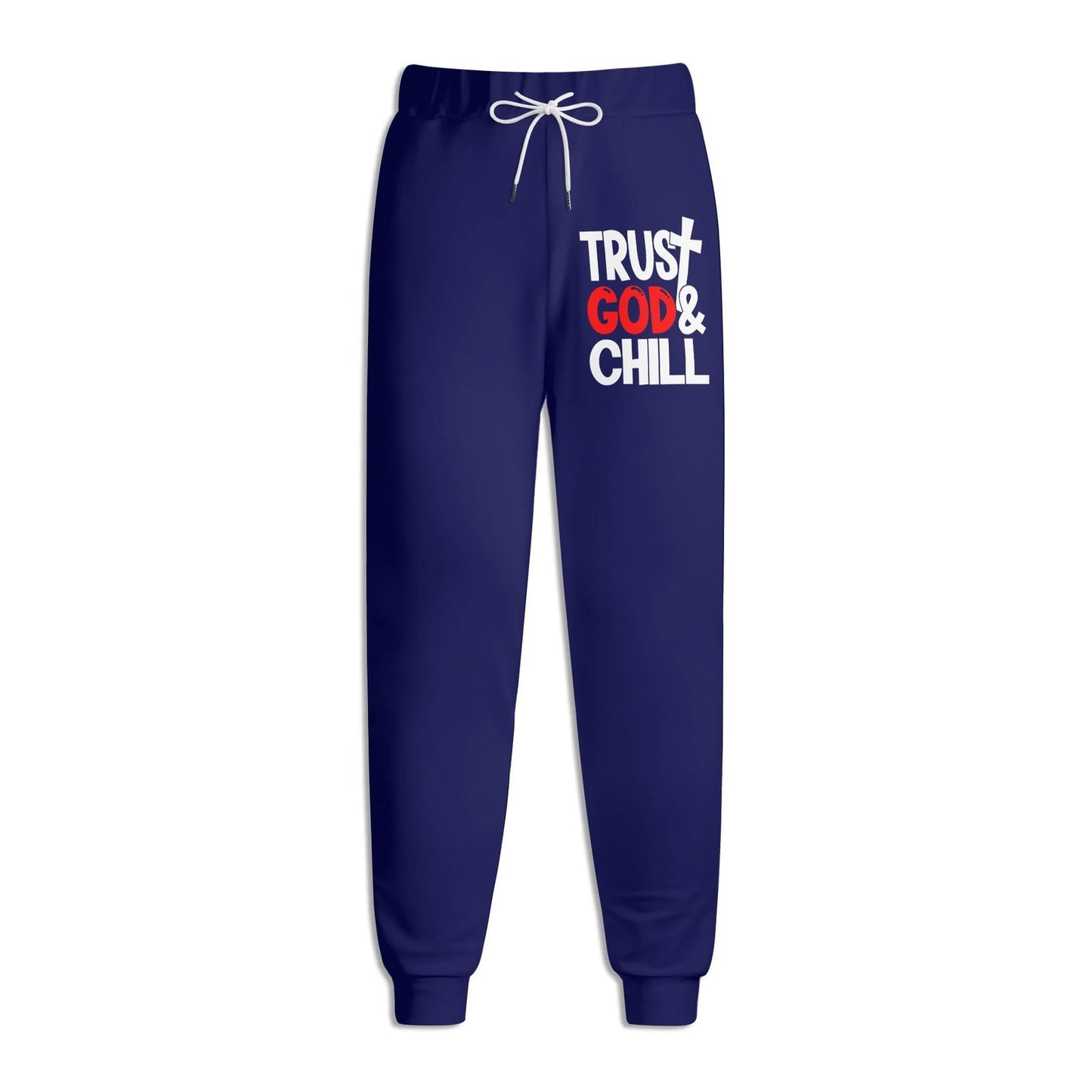 Trust God And Chill Unisex Adult Joggers Christian Sweatpants - ClaimedbyGodDesigns