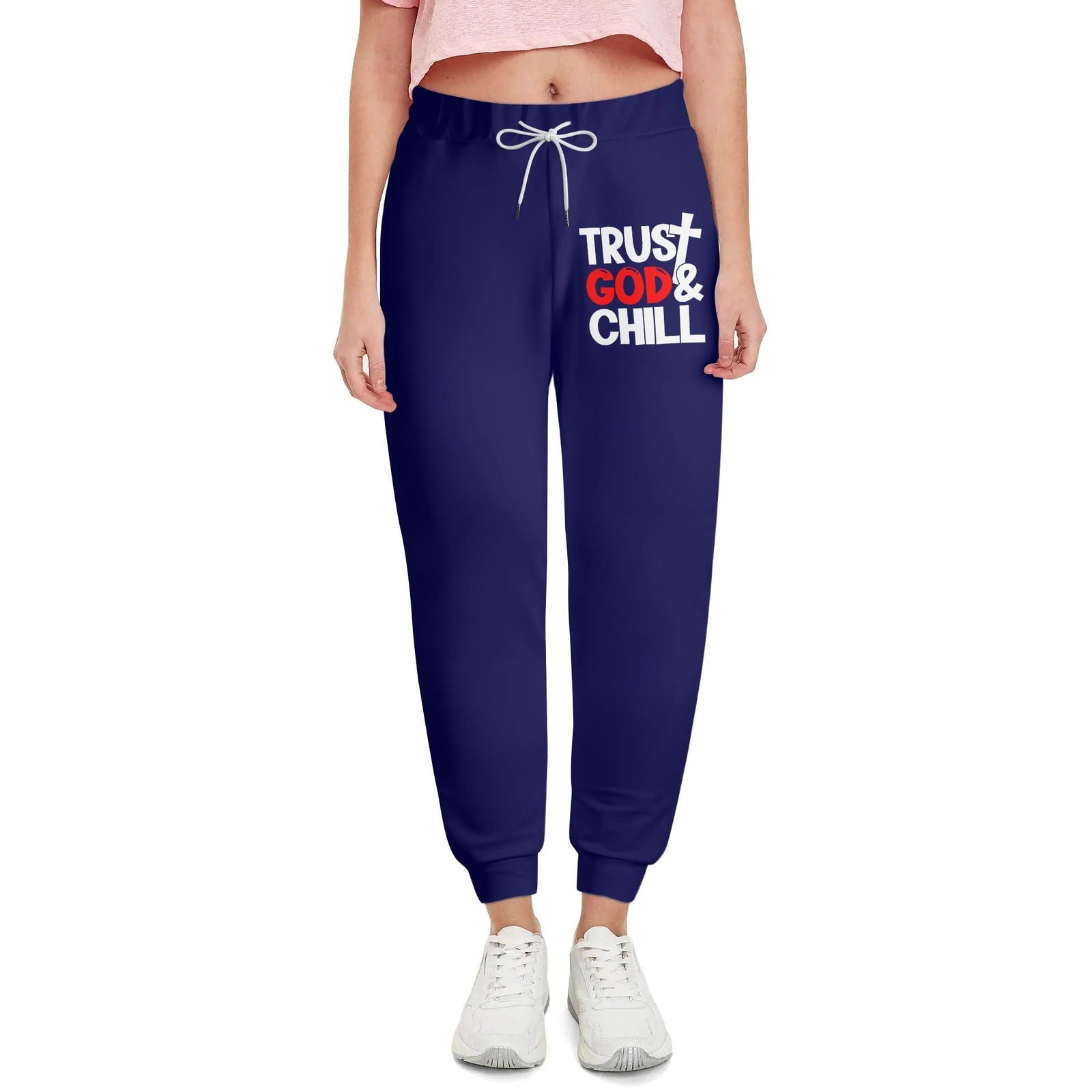 Trust God And Chill Unisex Adult Joggers Christian Sweatpants - ClaimedbyGodDesigns