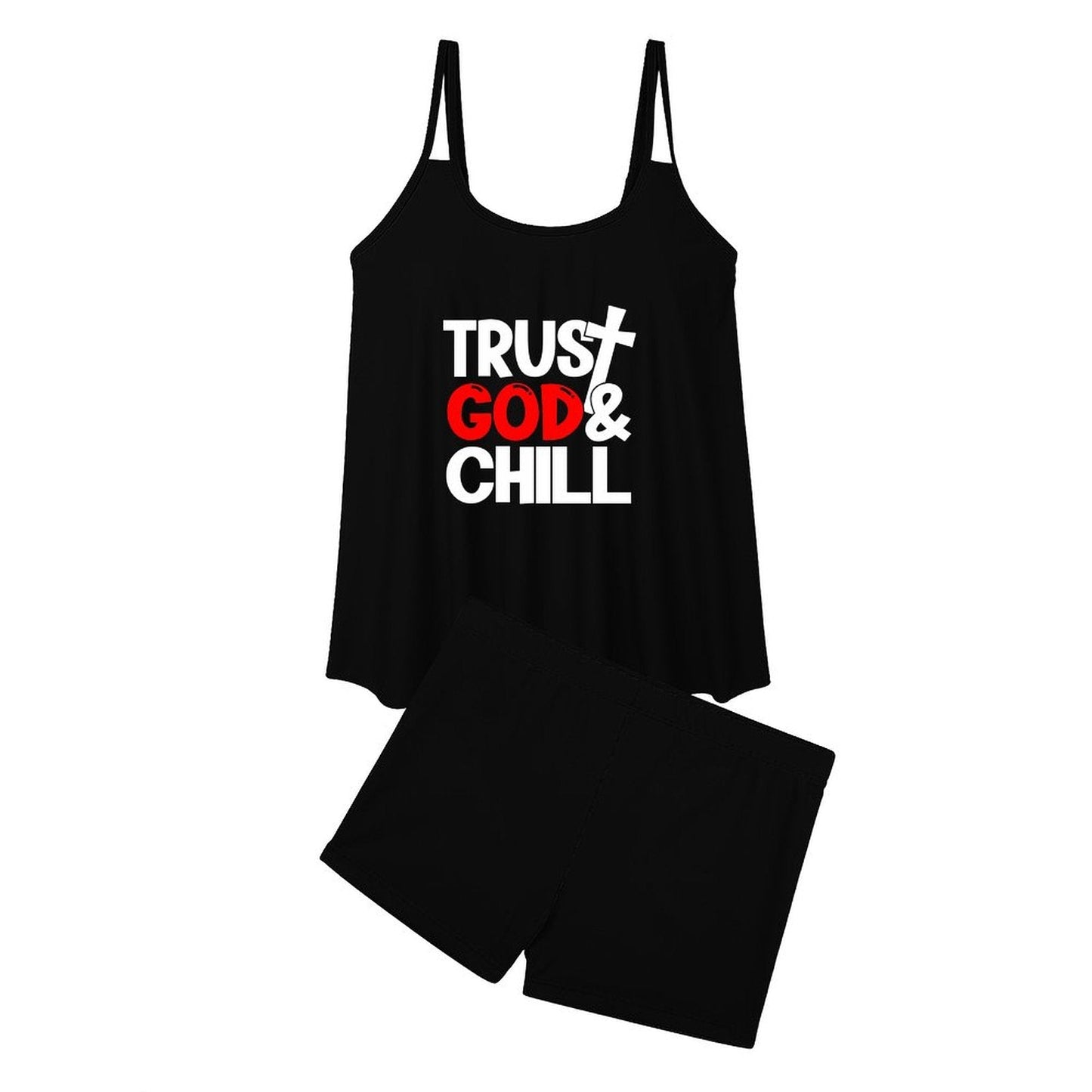 Trust Him And Chill Christian Tankini Two-Piece Swimsuit for Women - ClaimedbyGodDesigns