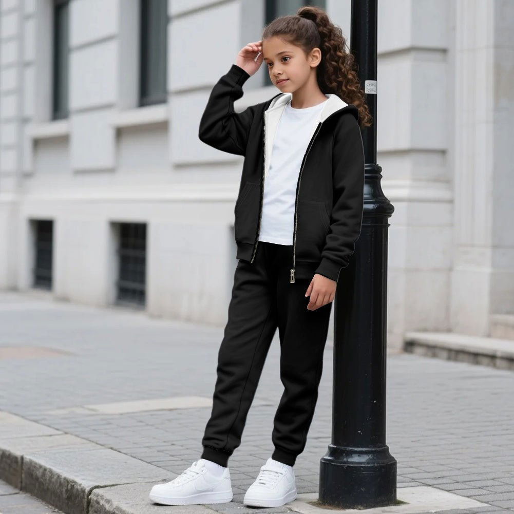 Trust Him And Chill Youth Christian Zippered Sportswear Outfit - ClaimedbyGodDesigns