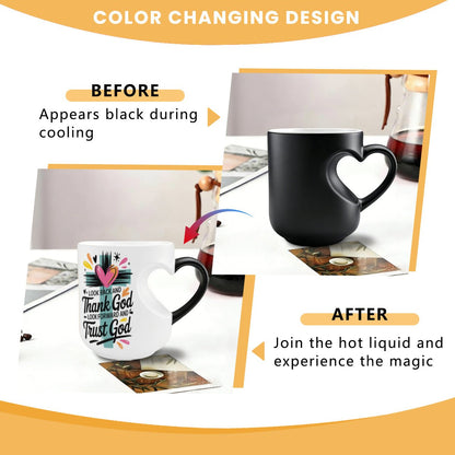 Trust Him Christian Color Changing Heart Handle Mug - ClaimedbyGodDesigns