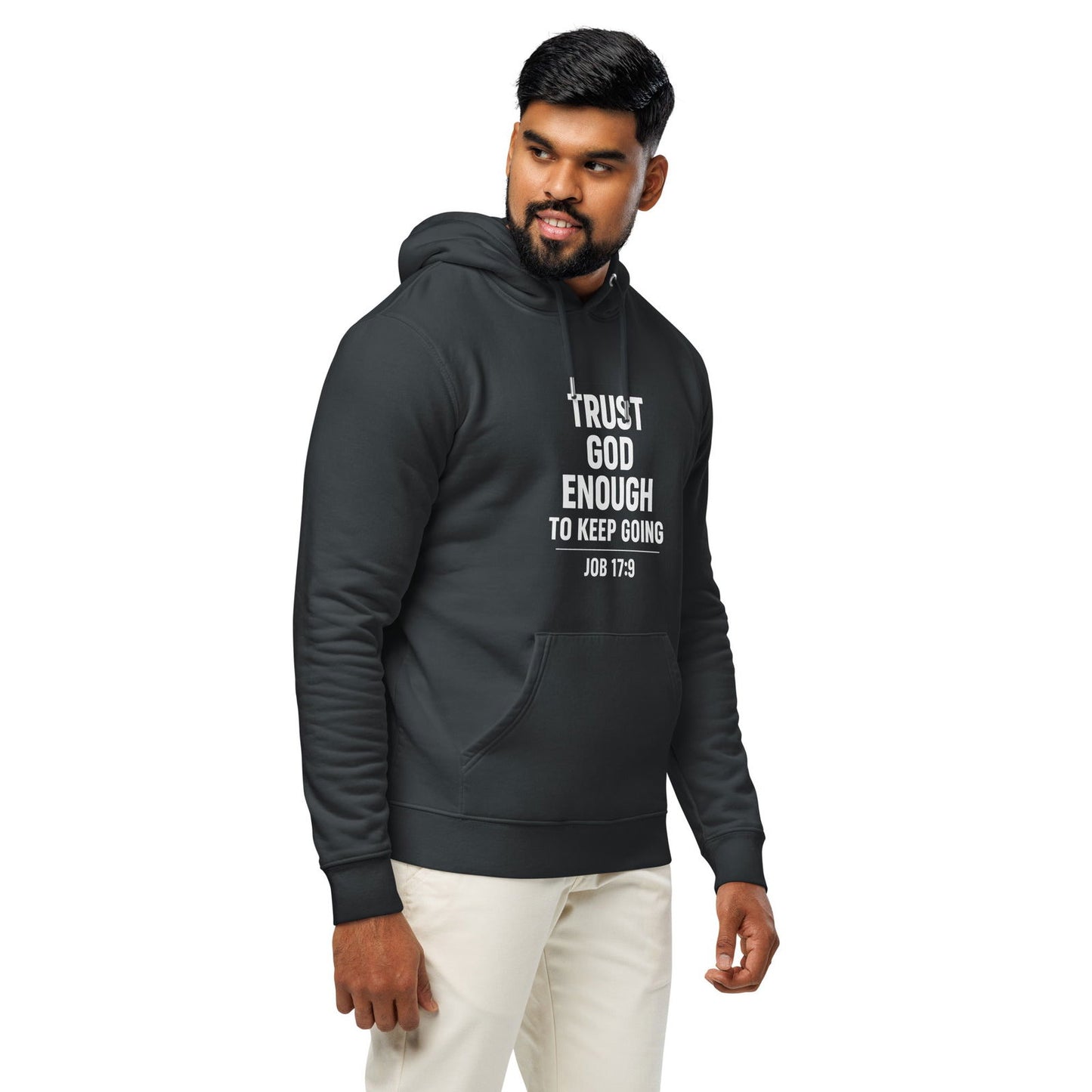 Trust Him Enough Christian Unisex essential organic hooded sweatshirt - ClaimedbyGodDesigns