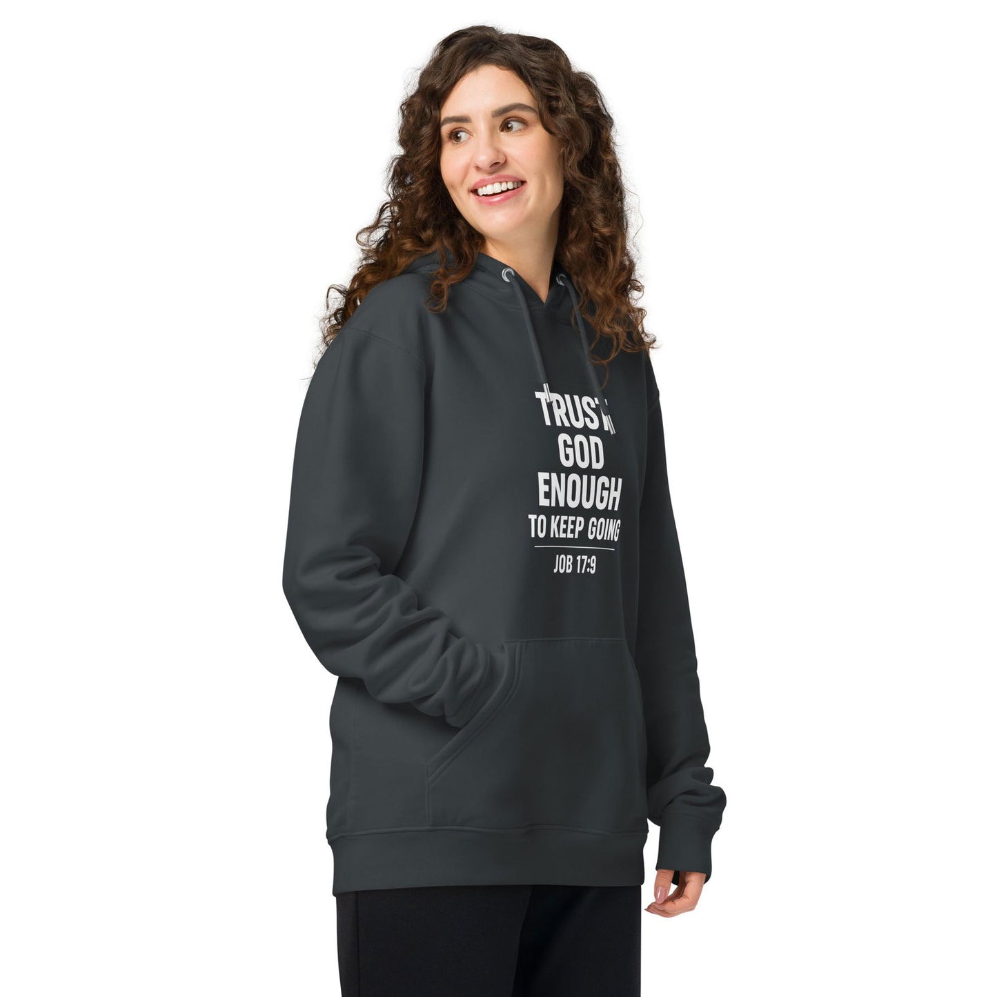 Trust Him Enough Christian Unisex essential organic hooded sweatshirt - ClaimedbyGodDesigns
