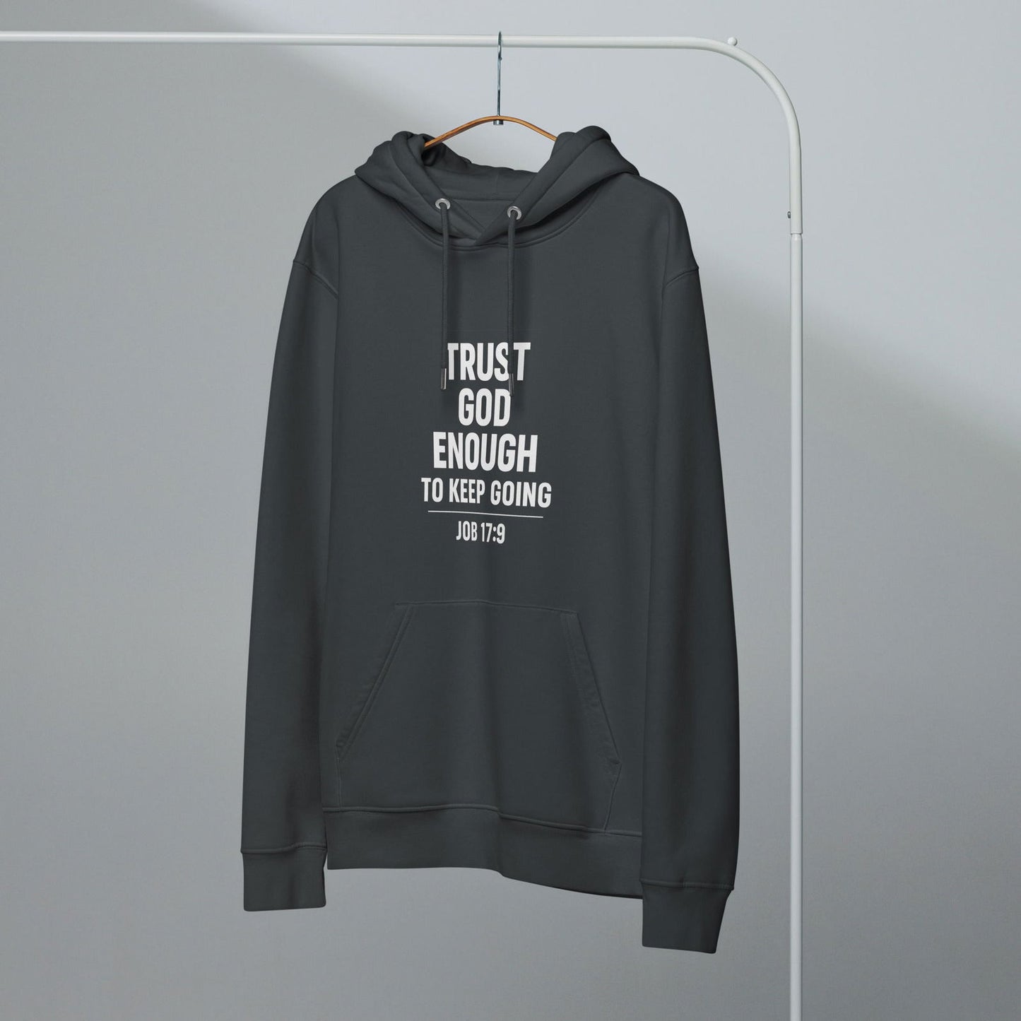 Trust Him Enough Christian Unisex essential organic hooded sweatshirt - ClaimedbyGodDesigns