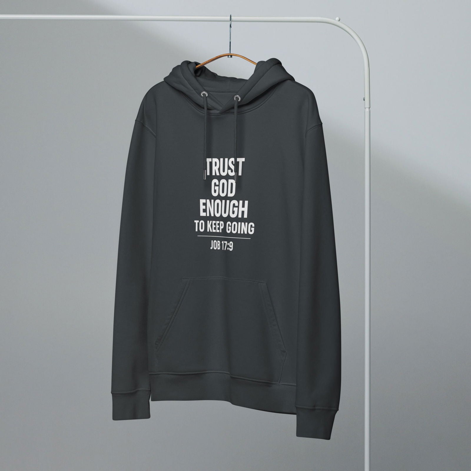 Trust Him Enough Christian Unisex essential organic hooded sweatshirt - ClaimedbyGodDesigns