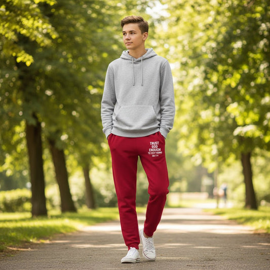 Trust Him Enough Youth Christian Sweatpants - ClaimedbyGodDesigns