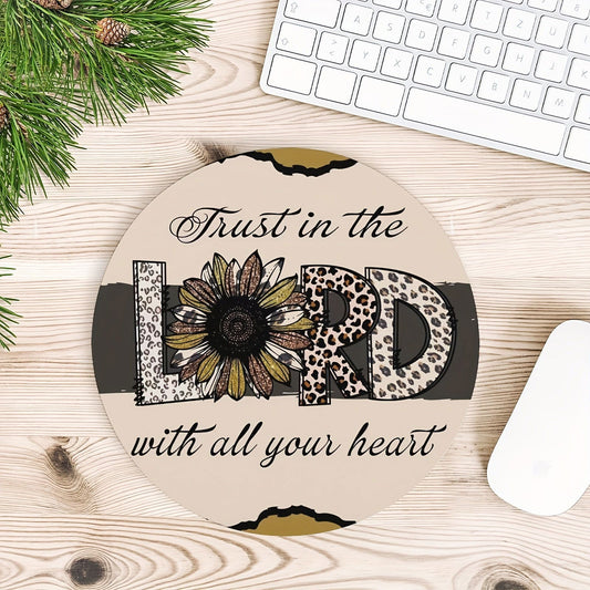 Trust In The Lord With All Your Heart Christian Computer Mouse Pad - ClaimedbyGodDesigns