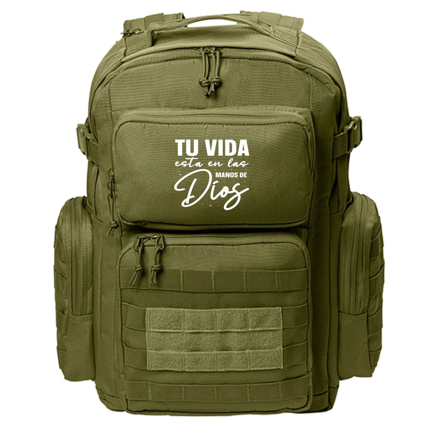 Tu Vida Esta En Las Manos De Dios Spanish Christian Backpack - ClaimedbyGodDesigns