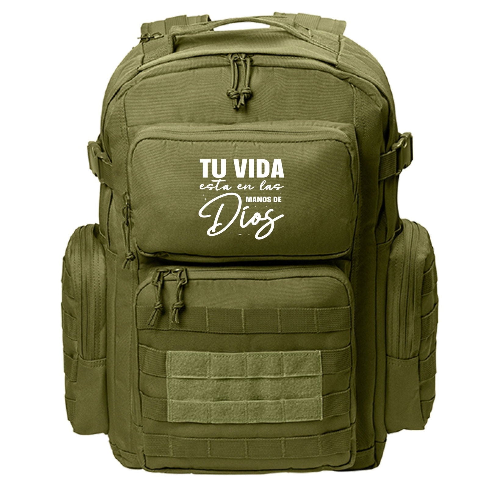 Tu Vida Esta En Las Manos De Dios Spanish Christian Backpack - ClaimedbyGodDesigns