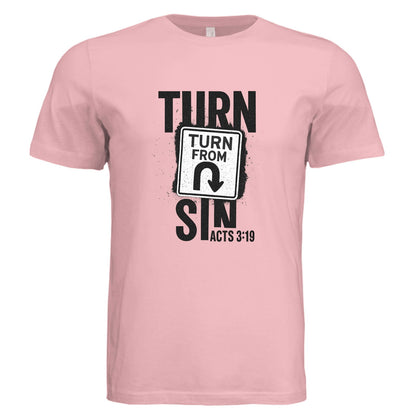 Turn Away From Sin Unisex Christian T-shirt - ClaimedbyGodDesigns